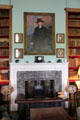 Library fireplace at Florence Court. Enniskillen, Northern Ireland.