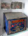 Antique American tole tinware boxes in E. Pattison Tinsmith shop at Ulster American Folk Park. Omagh, Northern Ireland.