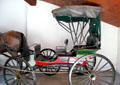 Horse-drawn buggy at Ulster American Folk Park. Omagh, Northern Ireland.