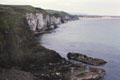 View of cliffs from Dunluce Castle. Northern Ireland.