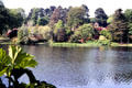 Landscaped pond at Mount Stewart House. Northern Ireland.