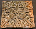 Earthenware relief floor tile from St Albans Abbey at British Museum. London, United Kingdom