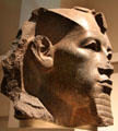 Colossal granite head of King Amenemhat III from Bubastis at British Museum. London, United Kingdom.