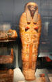 Mummy cartonnage case of woman named Tjentmutengebtiu from Thebes at British Museum. London, United Kingdom.