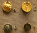Gold & bronze coins minted under Alexander III at British Museum. London, United Kingdom.