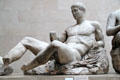Reclining youth on east pediment of Athens Parthenon by Pheidias at British Museum. London, United Kingdom