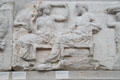 Panathenaic festival marble relief from east frieze of Athens Parthenon by Pheidias at British Museum. London, United Kingdom.