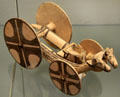 Terracotta model of cart with two horses from a tomb at Nola, Italy at British Museum. London, United Kingdom.