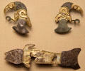 Celtic shield ornaments from Kent & Norfolk at British Museum. London, United Kingdom.