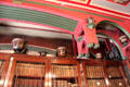 Library ceiling arches with shelves for antique Greek ceramics at Sir John Soane's Museum. London, United Kingdom.