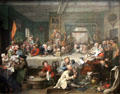 Humours of an Election I: Entertainment painting by William Hogarth at Sir John Soane's Museum. London, United Kingdom.