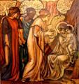 Adoration of Magi stained glass by Edward Burne-Jones made by Morris, Marshall, Faulkner & Co for Castle Howard at Morris Gallery. London, United Kingdom.