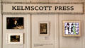 Display about Kelmscott Press founded 1891 by William Morris at Morris Gallery. London, United Kingdom.