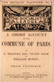 A short account of the Commune of Paris leaflet by William Morris et al for Socialist League at Morris Gallery. London, United Kingdom.