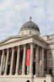 National Gallery building on Trafalgar Square. London, United Kingdom.