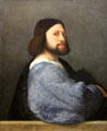 Venetian magistrate Gerolamo Barbarigo portrait by Titian at National Gallery. London, United Kingdom.