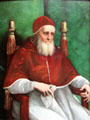 Pope Julius II portrait by Raphael at National Gallery. London, United Kingdom.