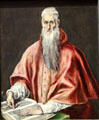 St Jerome as Cardinal painting possibly by El Greco at National Gallery. London, United Kingdom.