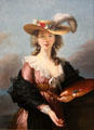 Self portrait in straw hat by Élisabeth-Louise Vigée Le Brun at National Gallery. London, United Kingdom.