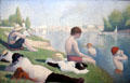 Bathers at Asnières painting by Georges Seurat at National Gallery. London, United Kingdom.