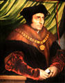 St Thomas More portrait by unknown based on portrait by Hans Holbein Younger at National Portrait Gallery. London, United Kingdom.