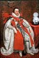 King James VI of Scotland, James I of UK portrait by Daniel Mytens at National Portrait Gallery. London, United Kingdom.
