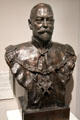 King George V of Windsor bronze bust by Felix Weiss at National Portrait Gallery. London, United Kingdom.