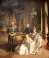 King George V, Queen Mary, Prince Edward & Princes Mary portrait by Sir John Lavery at National Portrait Gallery. London, United Kingdom.