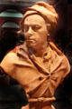 Artist William Hogarth terracotta bust by Louis François Roubiliac at National Portrait Gallery. London, United Kingdom.