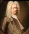 George Frideric Handel portrait attrib Balthasar Denner at National Portrait Gallery. London, United Kingdom