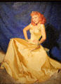 Film actress Dame Anna Neagle portrait by McClelland Barclay at National Portrait Gallery. London, United Kingdom.
