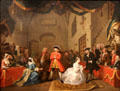 Scene from 'Beggar's Opera' IV painting by William Hogarth at Tate Britain. London, United Kingdom.