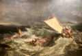 Shipwreck painting by Joseph Mallord William Turner at Tate Britain. London, United Kingdom.