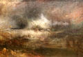 Stormy Sea with Blazing Wreck painting by Joseph Mallord William Turner at Tate Britain. London, United Kingdom.