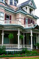Porch details of Queen Anne-style Henry Tacon House. Mobile, AL.