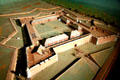 Model of Fort Condé as it stood during French era at Fort Condé Museum. Mobile, AL.