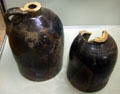 Albany slip stoneware jugs made in Alabama at Fort Condé Museum. Mobile, AL.