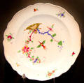 Rock & bird pattern porcelain plate by Meissen at Mobile Museum of Art. Mobile, AL.