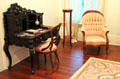 Carved desk & armchair at Bragg-Mitchell Mansion. Mobile, AL.