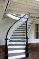 External curved staircase at Historic Oakleigh Museum House. Mobile, AL.