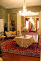 View of back & front parlors at Historic Oakleigh Museum House. Mobile, AL.