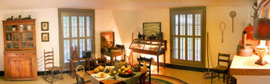 Kitchen panorama at Historic Oakleigh Museum House. Mobile, AL.