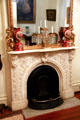 Carerra marble fireplace in parlor at Richards-DAR House Museum. Mobile, AL.