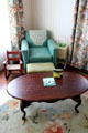 Living room easy chair & coffee table at Clinton Birthplace Home. Hope, AR