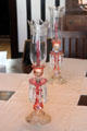 Glass luster candlesticks in Corbett House at Tucson Museum of Art. Tucson, AZ.