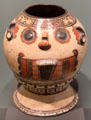 Nicoya-Guanacaste culture ceramic jar in form of anthropomorphic effigy from Costa Rica at Tucson Museum of Art. Tucson, AZ.