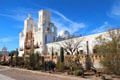 Mission San Xavier del Bac set in a cactus garden. Tucson, AZ.