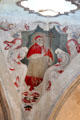 Squinch mural of one of four doctors of the church at Mission San Xavier del Bac. Tucson, AZ.