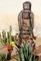 Modern depiction of saint at Mission San Xavier del Bac. Tucson, AZ.