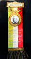 Ribbon from Porfirio Diaz mutual assistance society of Tucson named after a Mexican president at Arizona History Museum. Tucson, AZ.